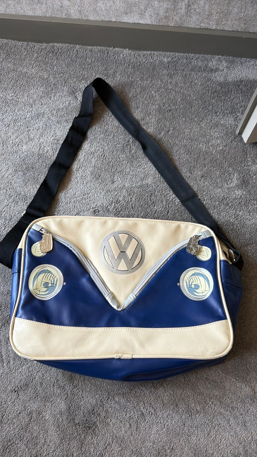 Volkswagen schoudertas vintage Brisa blauw, Ophalen of Verzenden, Zo goed als nieuw, Blauw, Overige merken