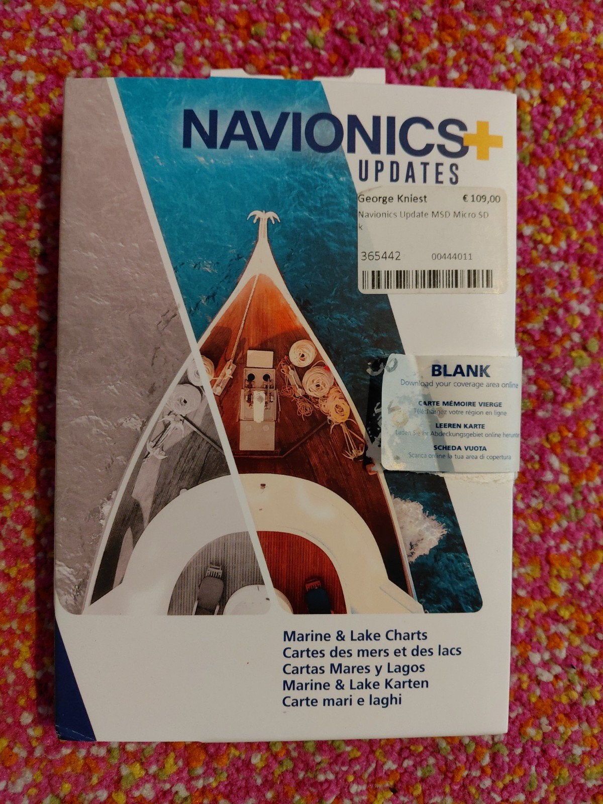 Navionics kaarten micro SD met adapter., Verzenden, Zo goed als nieuw, Kaartplotter of Fish Finder
