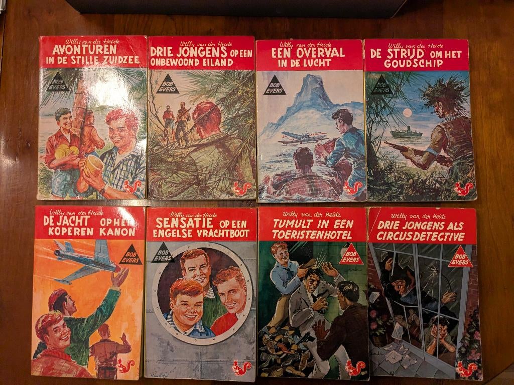 Jeugdboekenserie: Bob Evers  -  deel 1 t/m 32 - 1969, Boeken, Willy van der Heide, Fictie, Ophalen, Gelezen