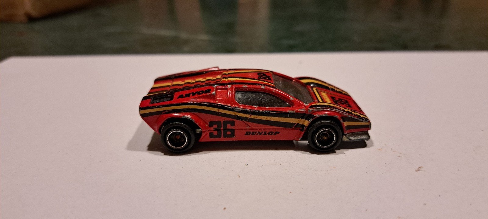 lamborghini countach 1:56 majorette, Ophalen of Verzenden, Auto