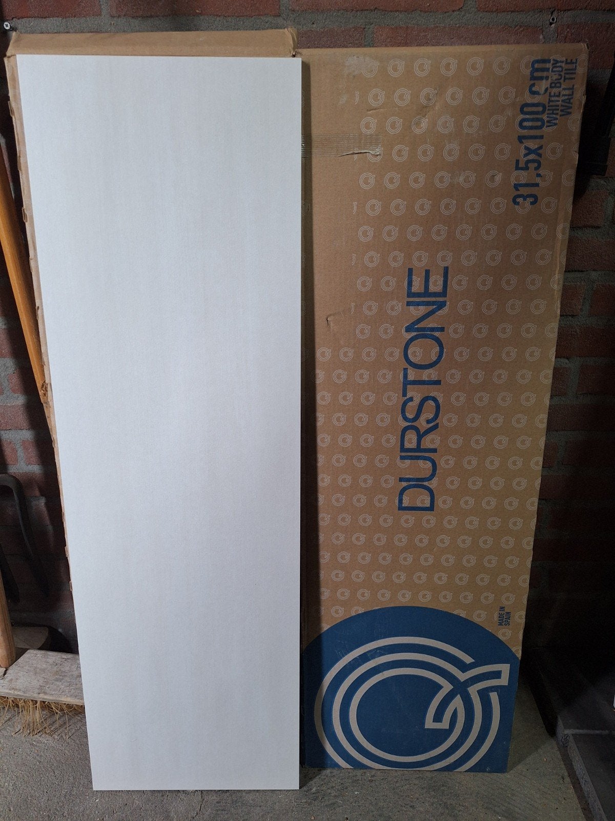 13 Durstone wandtegels 31,5x100 cm wit, Doe-het-zelf en Verbouw, Ophalen, 60 cm of meer, Nieuw, Minder dan 5 m²
