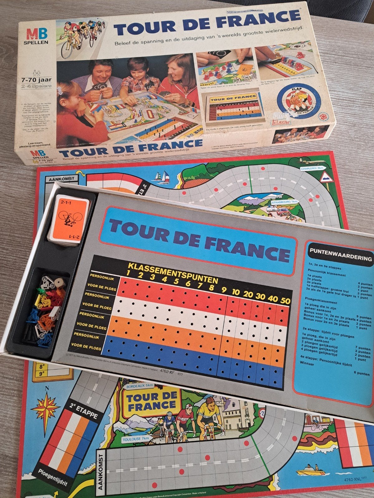 Tour de France Bordspel Wielerspel, Drie of vier spelers, Ophalen of Verzenden, Zo goed als nieuw, MB Spellen