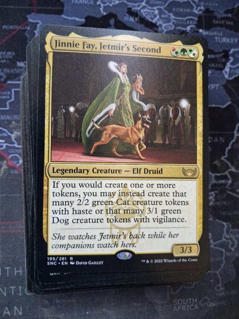 MTG Commander Budget Decks Jinnie Fay tokens rood wit groen, Ophalen of Verzenden, Zo goed als nieuw, Speeldeck