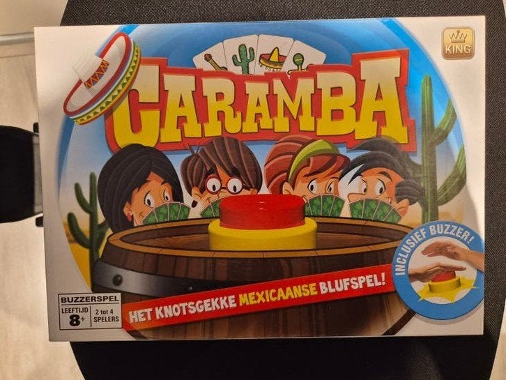 Caramba: Het knotsgekke Mexicaanse blufspel!, Hobby en Vrije tijd, Gezelschapsspellen | Bordspellen, Drie of vier spelers, Ophalen of Verzenden