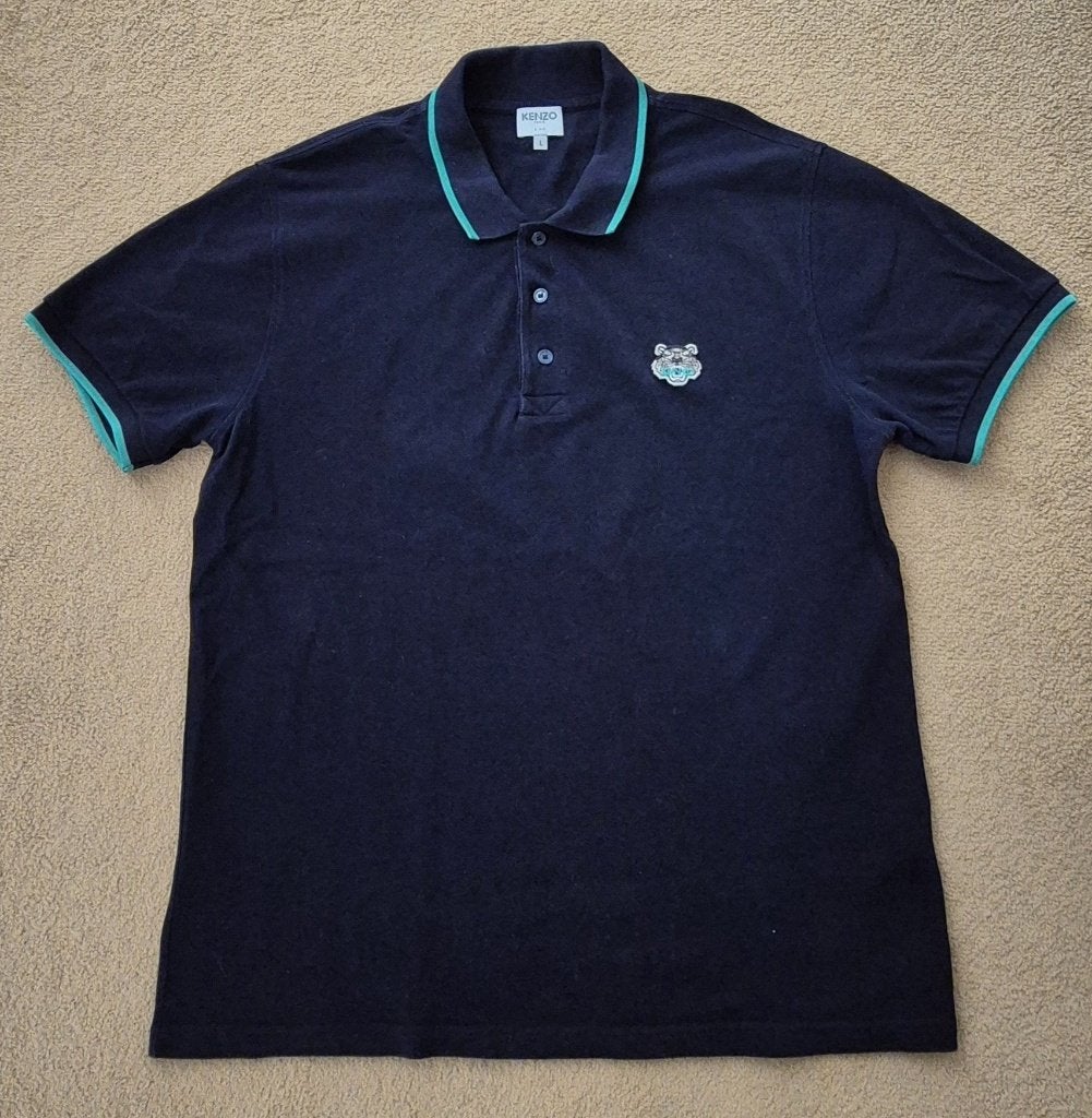 Polo van Kenzo marine - maat L - zgan, Maat 52/54 (L), Ophalen of Verzenden, Zo goed als nieuw, Kenzo