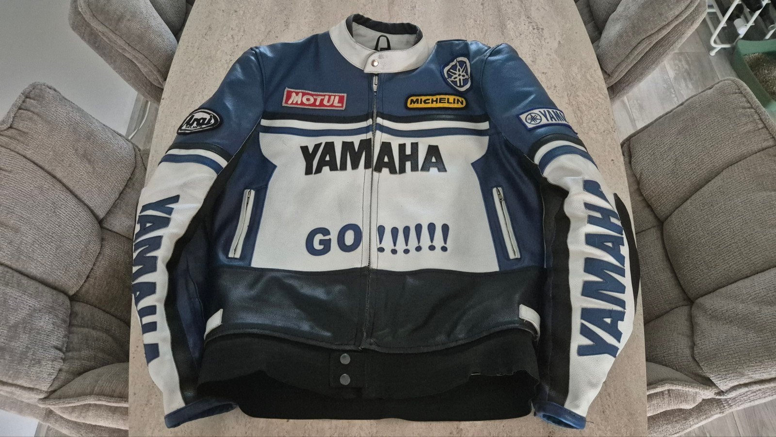 Vintage lederen Yamaha GO!!!!! motorjack, Motoren, Ophalen, Heren, Jas | leer, Yamaha