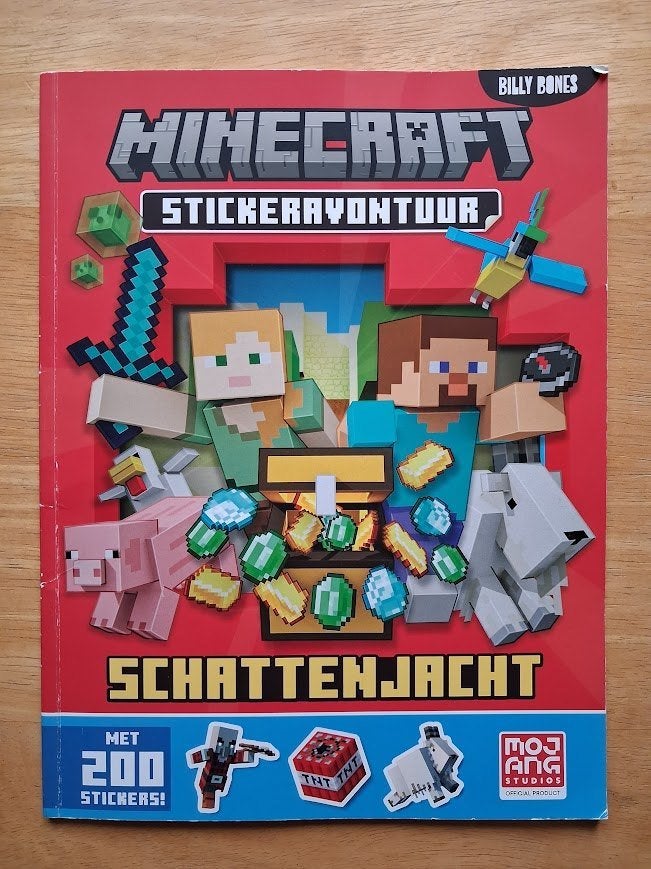 Minecraft Stickeravontuur Schattenjacht, Ophalen of Verzenden, Zo goed als nieuw