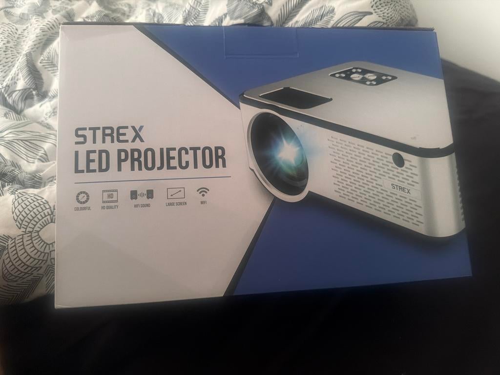 STREX LED Projector - Full HD, WiFi, Smart Design, Audio, Tv en Foto, Beamers, LED, Ophalen of Verzenden, Full HD (1080), Strex