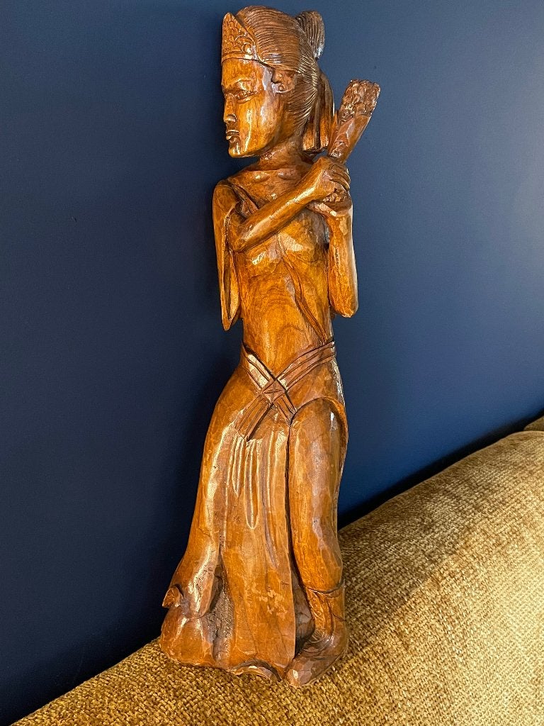 Indonesisch houten beeld ( godin), Ophalen of Verzenden, Handgemaakt, Hout, Azië