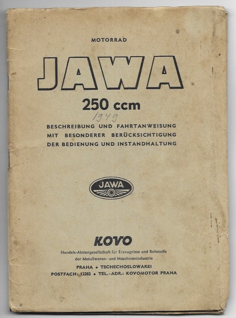Jawa 250 Beschreibung handleiding (1648z), Motoren, Handleidingen en Instructieboekjes, Verzenden, Overige merken