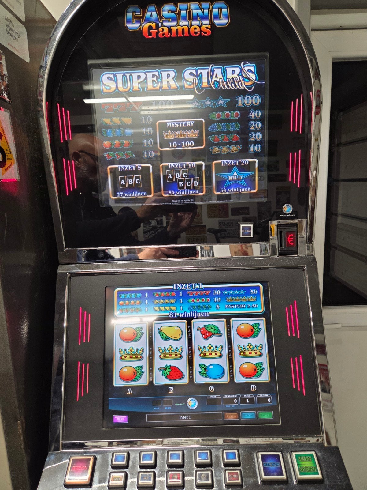 Te koop gokkast met meerdere spelen en touchscreen, Euro, Ophalen of Verzenden, Gebruikt