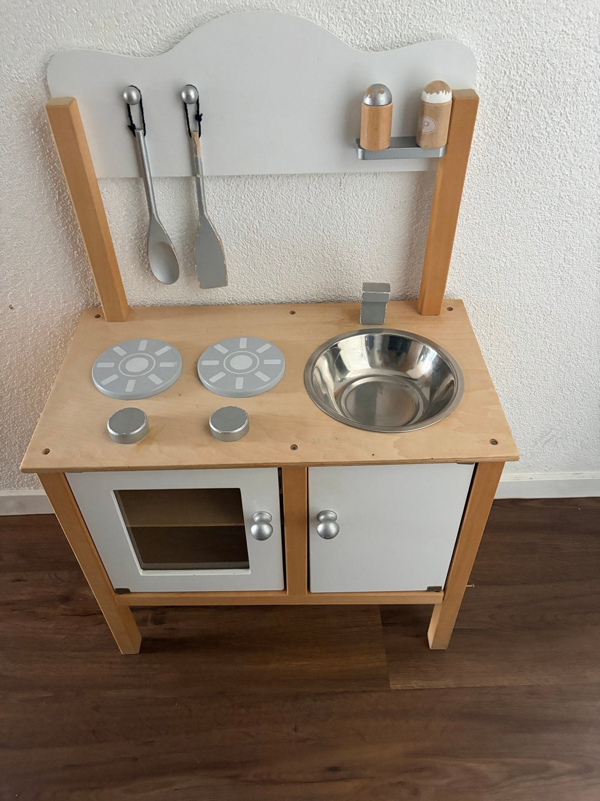Houten kinderkeuken met accessoires, Ophalen, Gebruikt, Hout, Speelkeuken