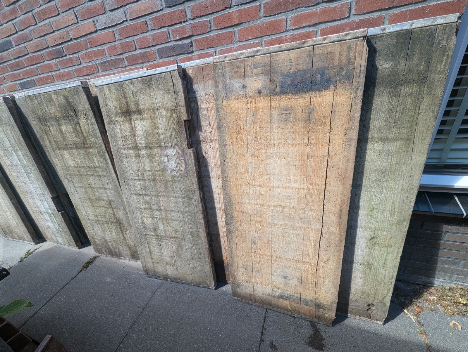 Hardhouten steenschotten 140*59*4cm, Ophalen, Gebruikt, Planken, Hardhout