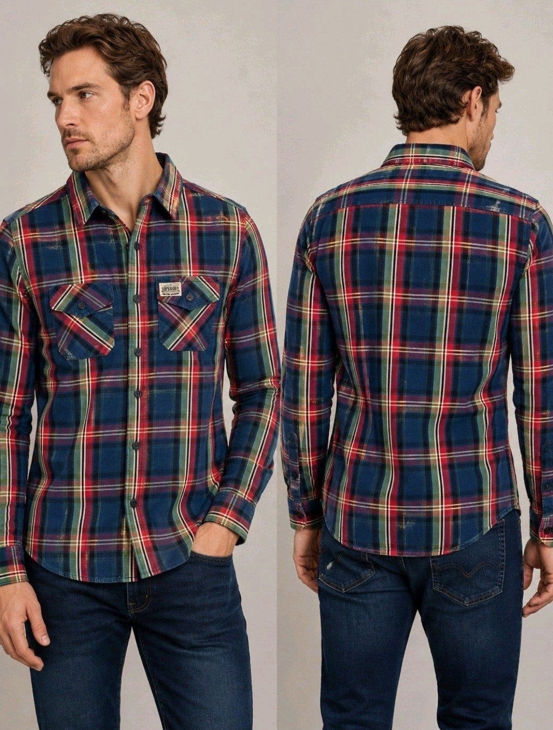 Superdry Geruit Overhemd - Blauw/Rood/Groen - Maat S, Kleding | Heren, Meerkleurig, Halswijdte 38 (S) of kleiner, Ophalen of Verzenden
