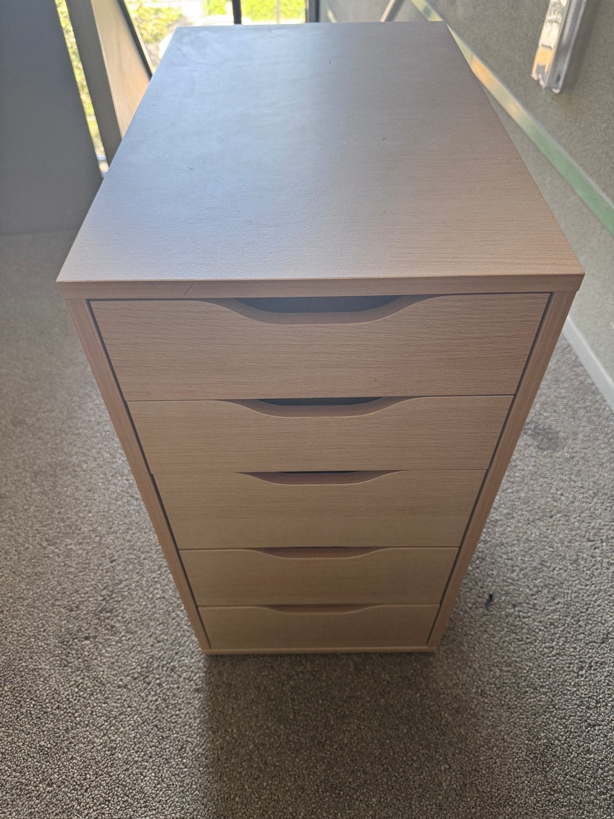 Ikea ALEX ladeblok wit gelazuurd/eikenpatroon 36x70 cm, Minder dan 50 cm, Gebruikt, 5 laden of meer, Ophalen of Verzenden