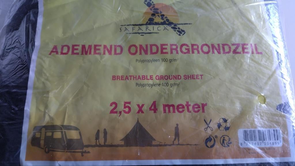Safarica Ademend Ondergrondzeil 250x400 cm - Nieuw, Caravans en Kamperen, Ophalen of Verzenden, Nieuw