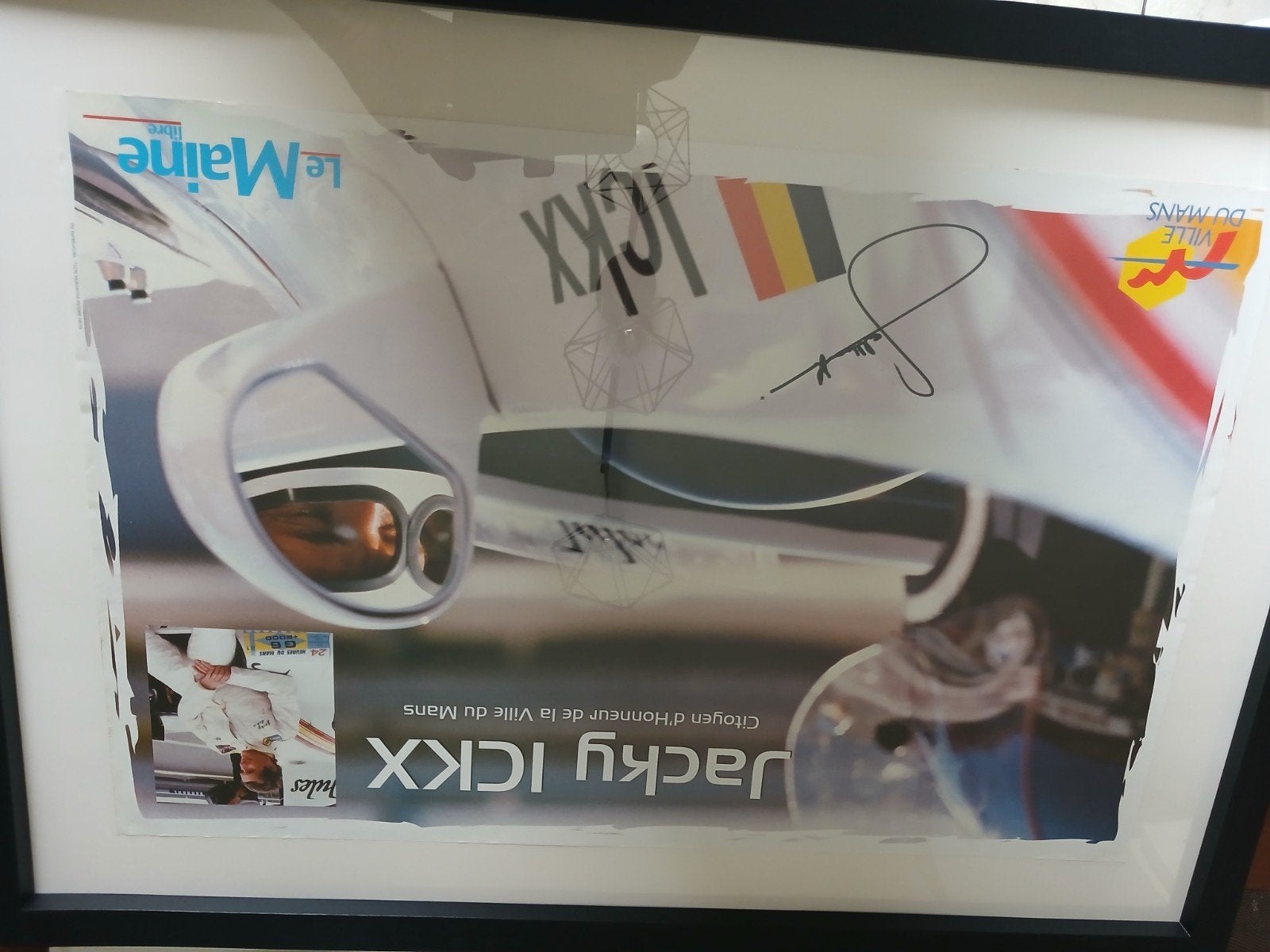 24h le mans poster 2000 met jacky ickx getekend, Ophalen of Verzenden