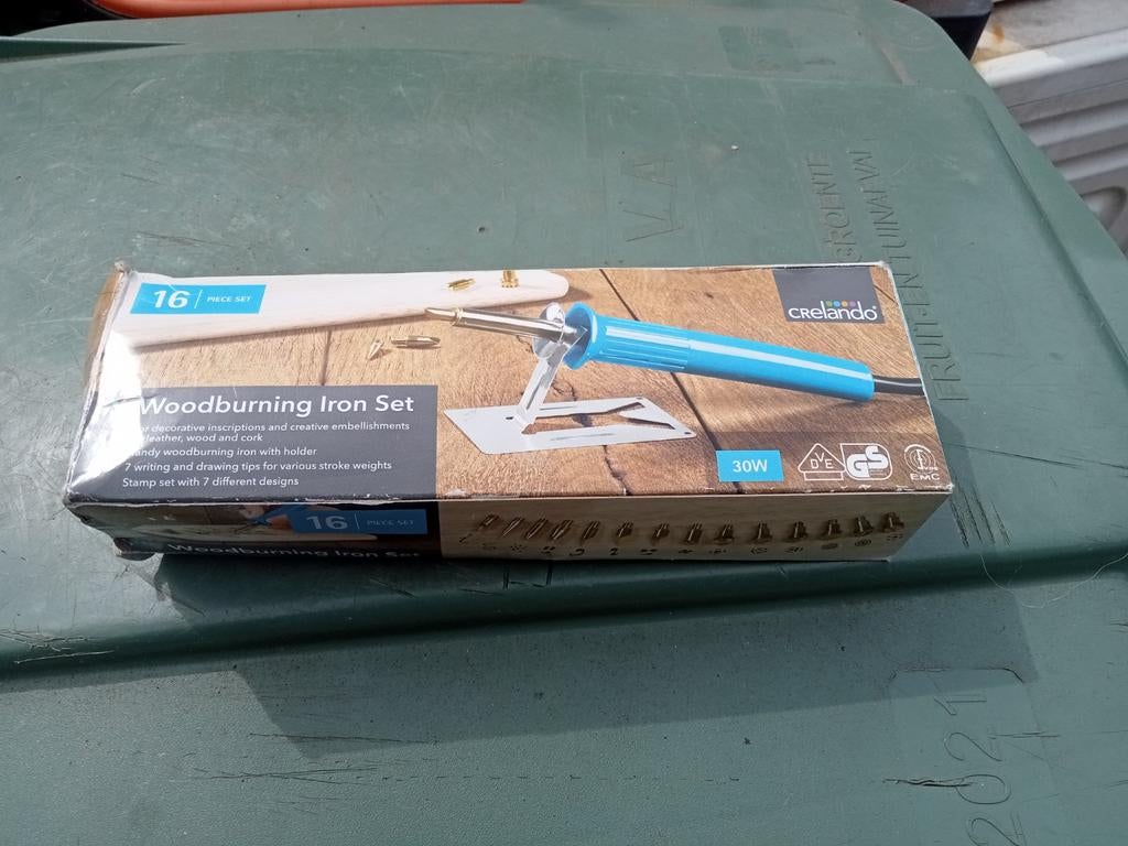 Crelando Houtbrandset - 16-delig, in goede staat, Hobby en Vrije tijd, Knutselen, Ophalen, Gebruikt, Meerkleurig, Metaal