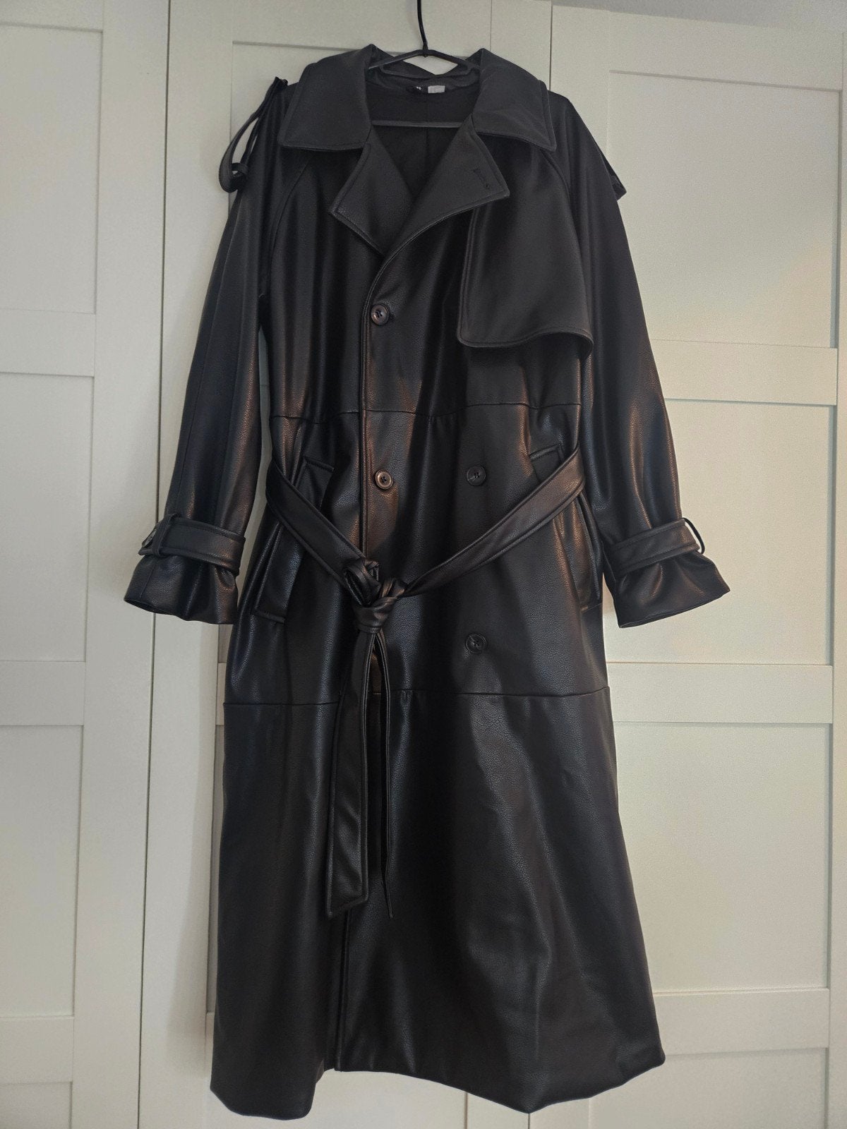 Zwarte leren H&M jas - Maat M nieuw!, Ophalen of Verzenden