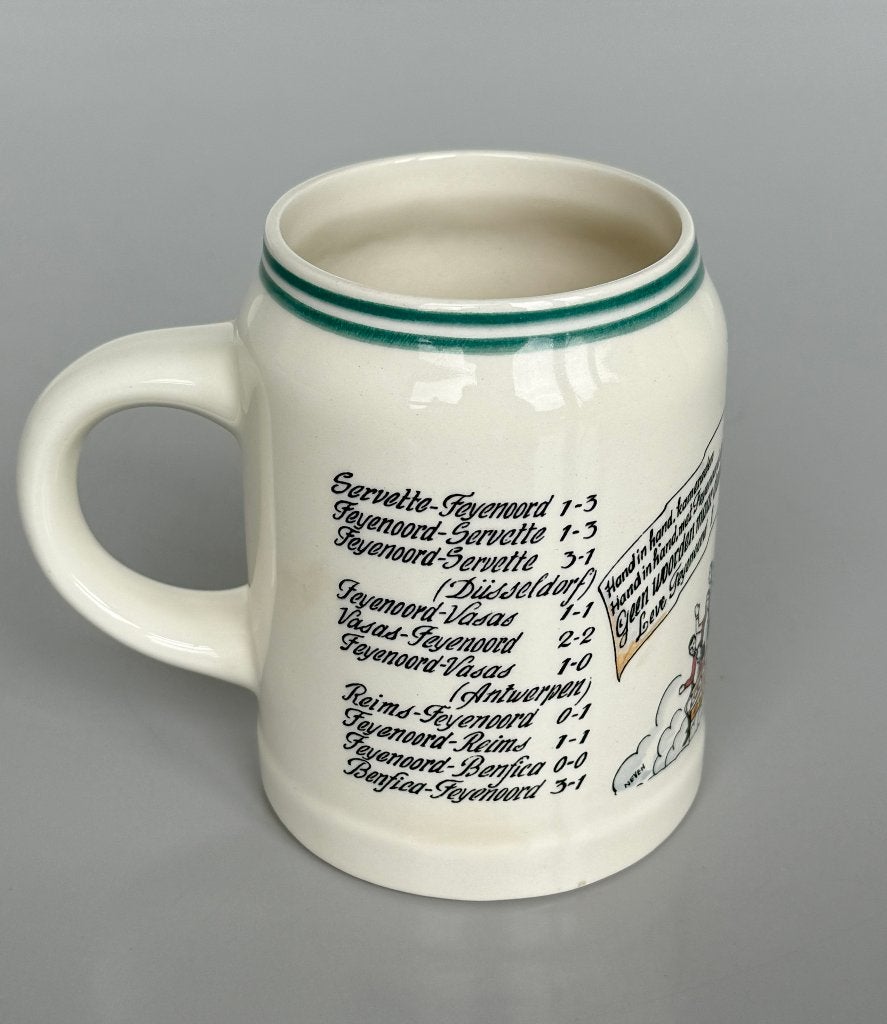 Feyenoord voetbal Bierpul Europacup 1963 Oranjeboom, Ophalen of Verzenden, Zo goed als nieuw, Feyenoord, Overige typen