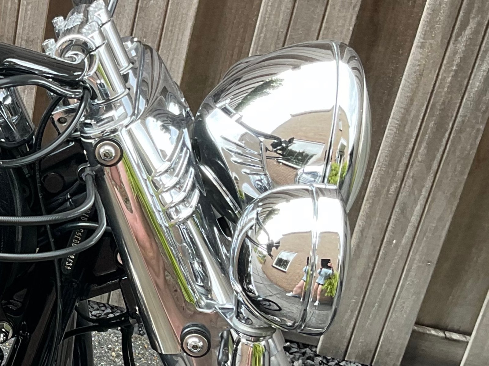 HD Chrome Koplamp Ring 7’’ Heritage Softail €15,-, Motoren, Ophalen, Gebruikt