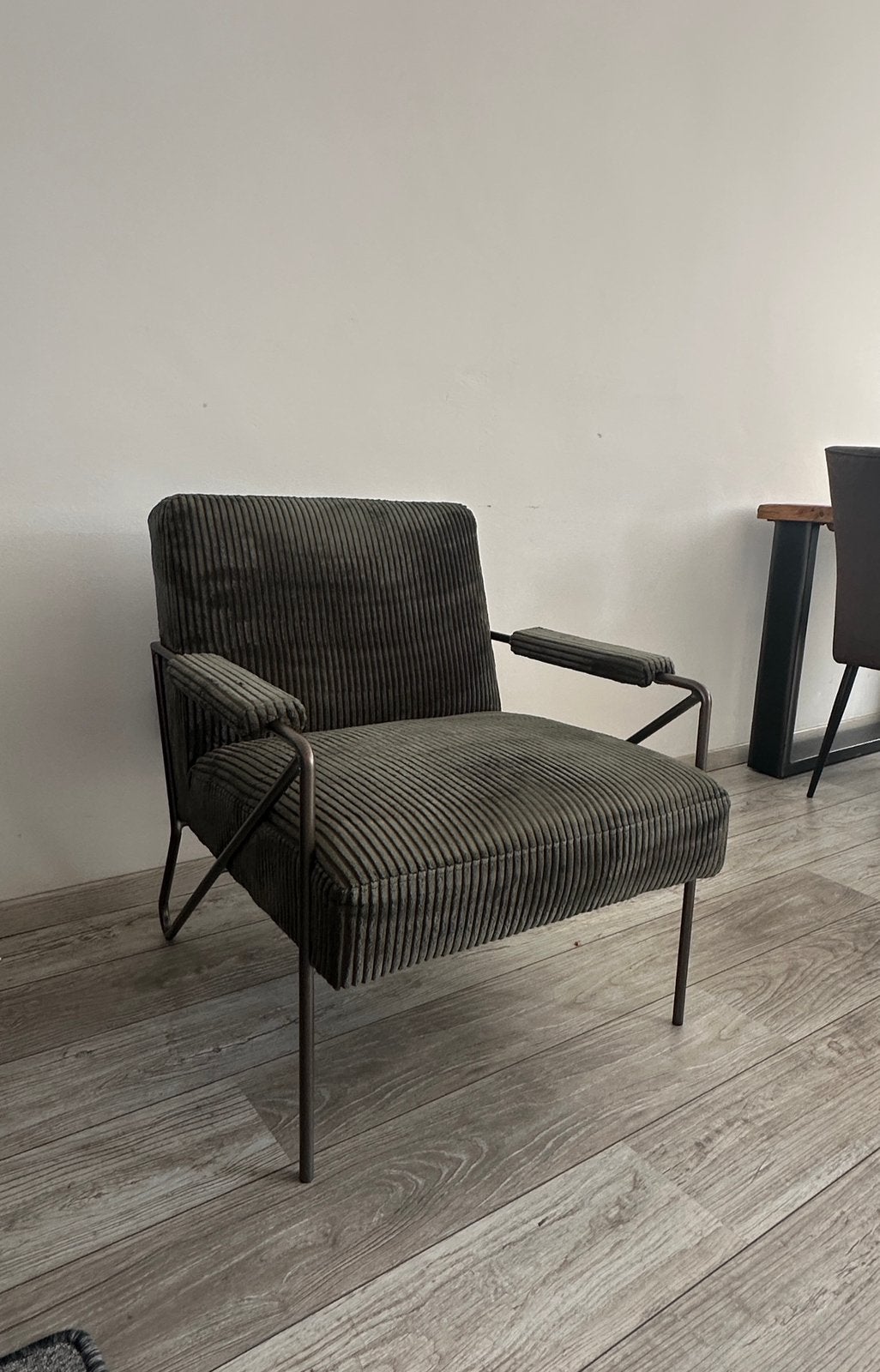 Donkergroen Fauteuil / stoel, Ophalen, Gebruikt, Eenpersoons, 75 tot 100 cm