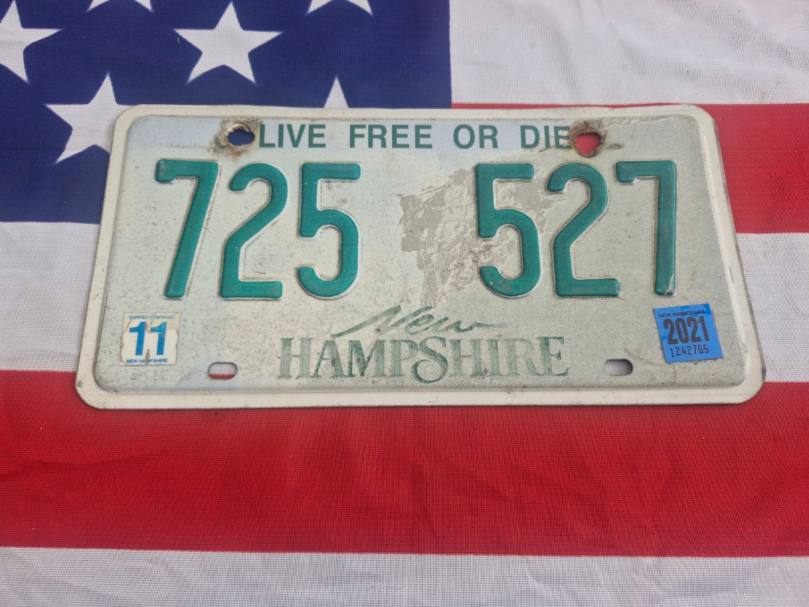 Kentekenplaat New Hampshire USA Nummerplaat nummerbord Licen, Ophalen of Verzenden, Gebruikt, Auto's