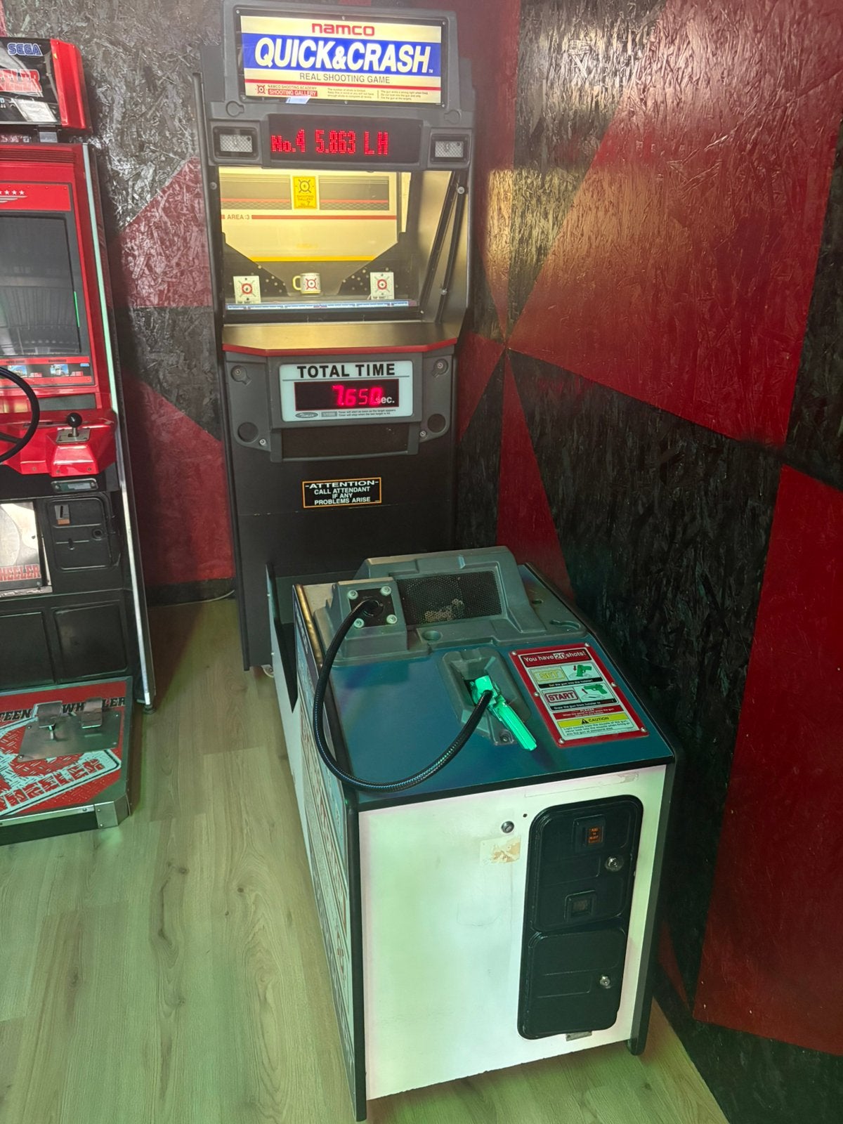 Namco Quick & Crash arcade kast – unieke shooting game, Ophalen, Zo goed als nieuw