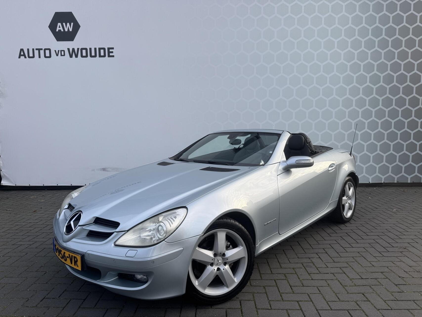 Mercedes SLK-klasse 200 Compressor Leer Cabrio Xenon, Achterwielaandrijving, Gebruikt, Zwart, 4 cilinders
