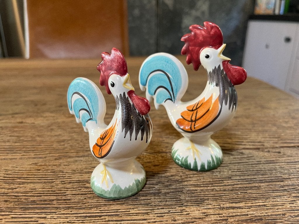 Vintage kip en haan peper en zout set - Goebel jaren 60, Ophalen of Verzenden