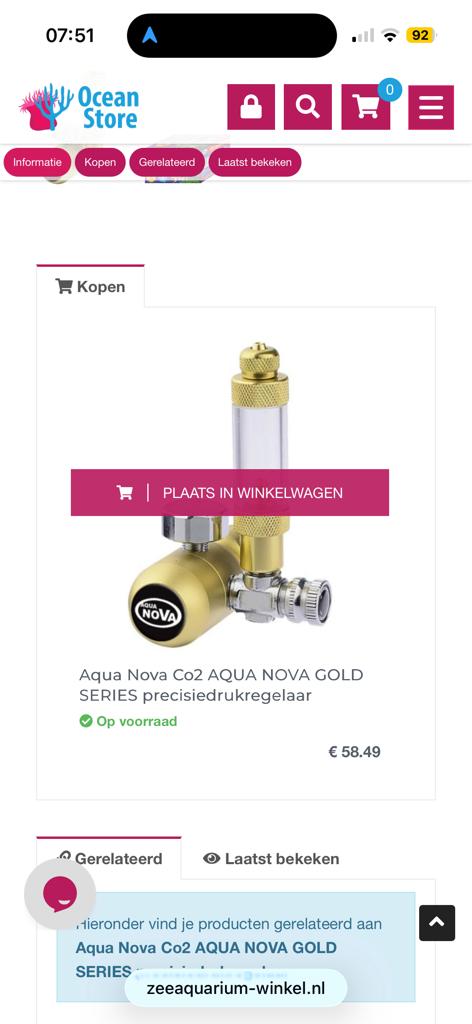 Aqua Nova co2 Controller, Ophalen of Verzenden, Nieuw, Leeg aquarium