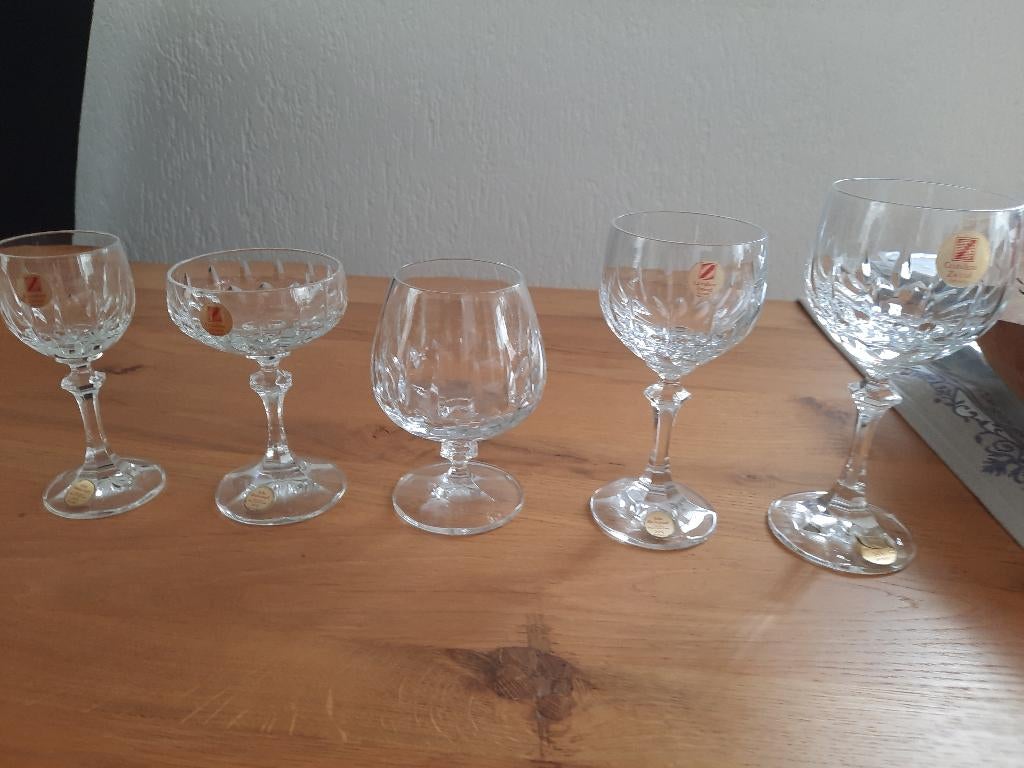 Kristallen glazen te koop, Ophalen, Zo goed als nieuw, Overige typen
