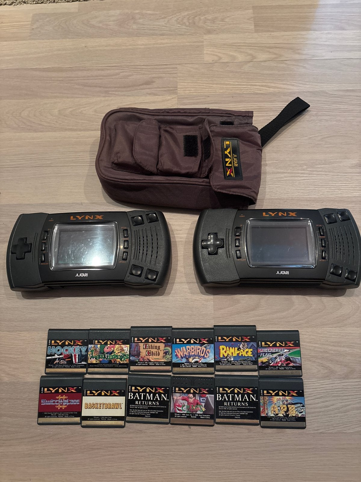 Atari Lynx set met 2 consoles, 11 games en tas, Spelcomputers en Games, Spelcomputers | Atari, Met 2 controllers, Ophalen of Verzenden