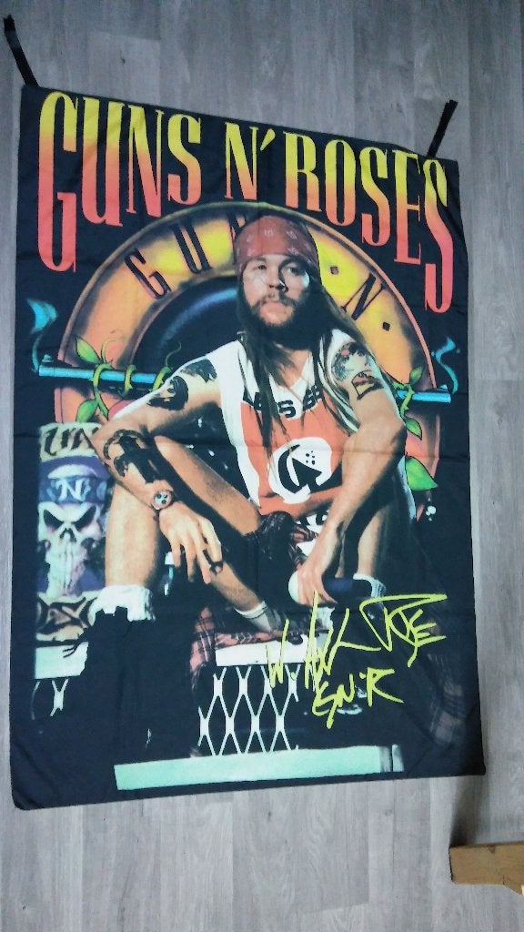 Guns N Roses band vintage muziek vlag rock RARE AXL ROSE, Verzamelen, Ophalen of Verzenden, Zo goed als nieuw