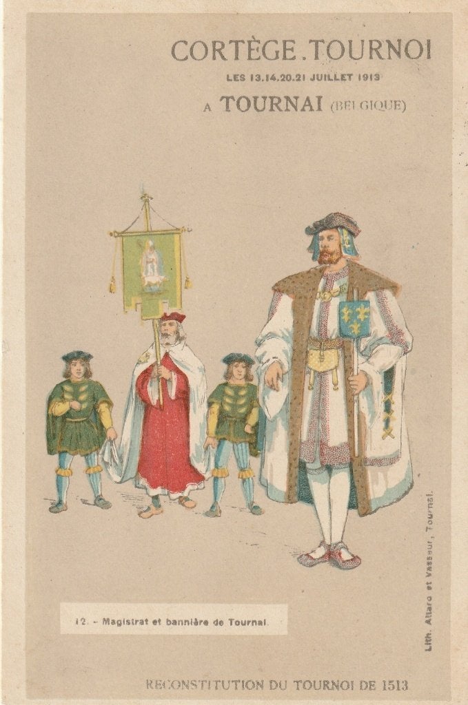 TOERNOOI OPTOCHT TOURNAI UIT 1917 MOOIE OUDE KAART KO16, Ophalen of Verzenden, Voor 1920, Overige thema's