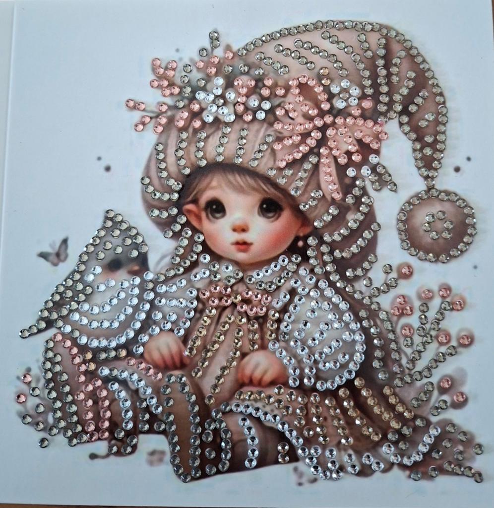 Diamond Painting: Schattig Elfje met Glitters, Ophalen of Verzenden, Nieuw, Knutselwerk