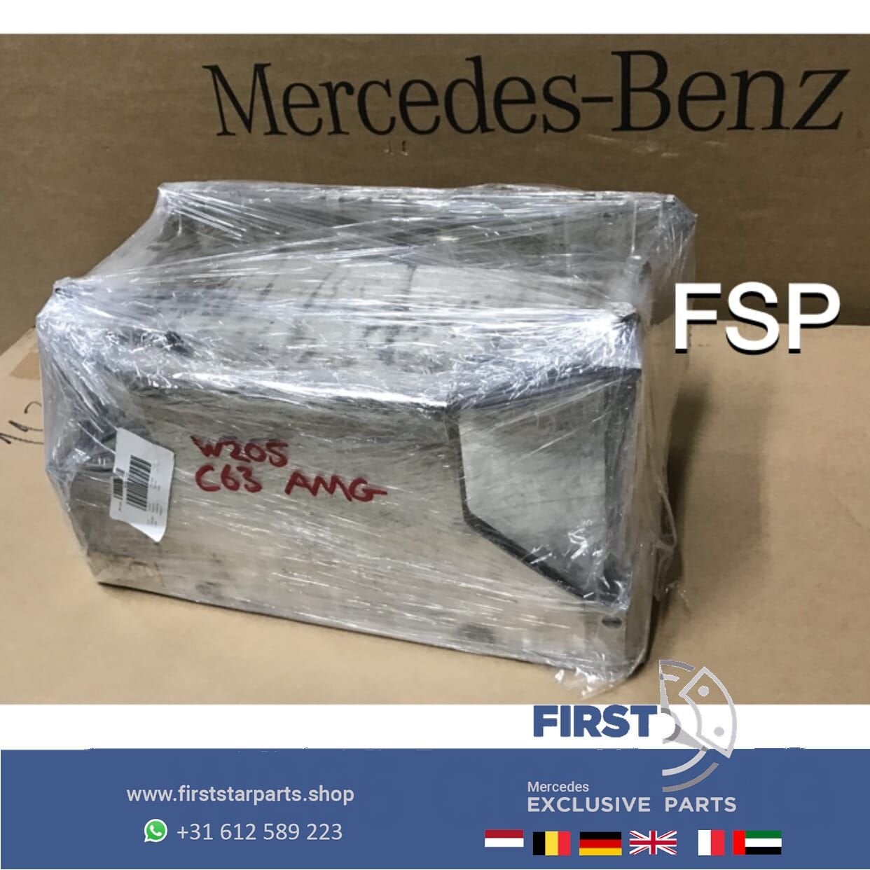 W205 C63 AMG ACCUBAK aluminium ACCU HOUDER BAK Mercedes C 63, Gebruikt, -, -, -
