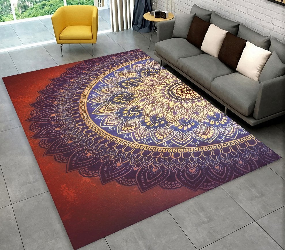 Bohemian Rechthoekig Vloerkleed 2 Tapijt Boho Mandala India, Huis en Inrichting, Verzenden, 50 tot 100 cm, Rechthoekig, Nieuw