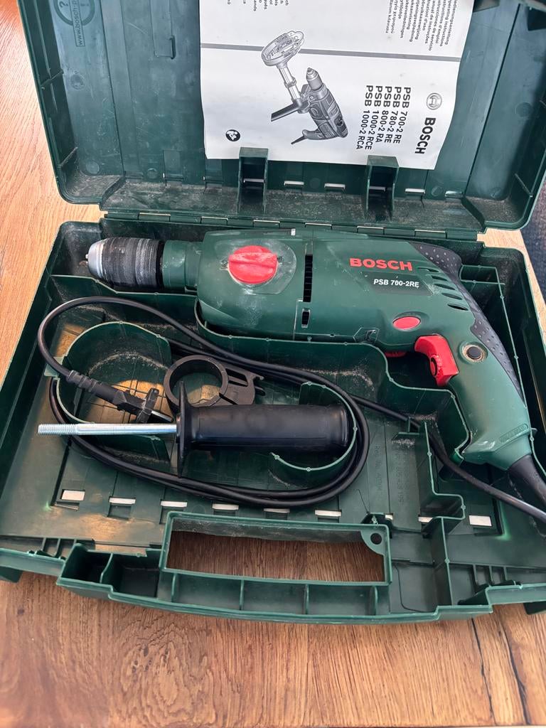 Bosch PSB 700-2 RE Klopboormachine, Klopboormechanisme, Ophalen, Boormachine, Gebruikt