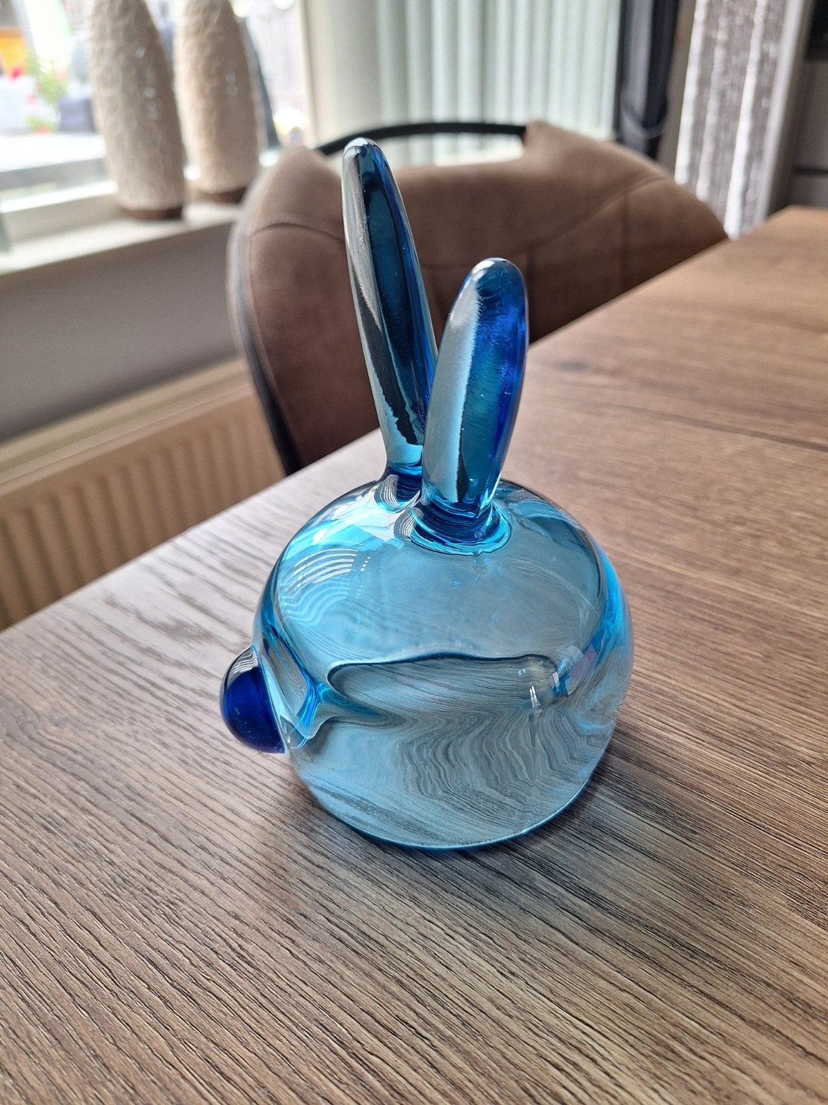 Glazen beeldje beeld glas konijn haasje HEMA nijntje miffy, Ophalen of Verzenden, Zo goed als nieuw, Dier