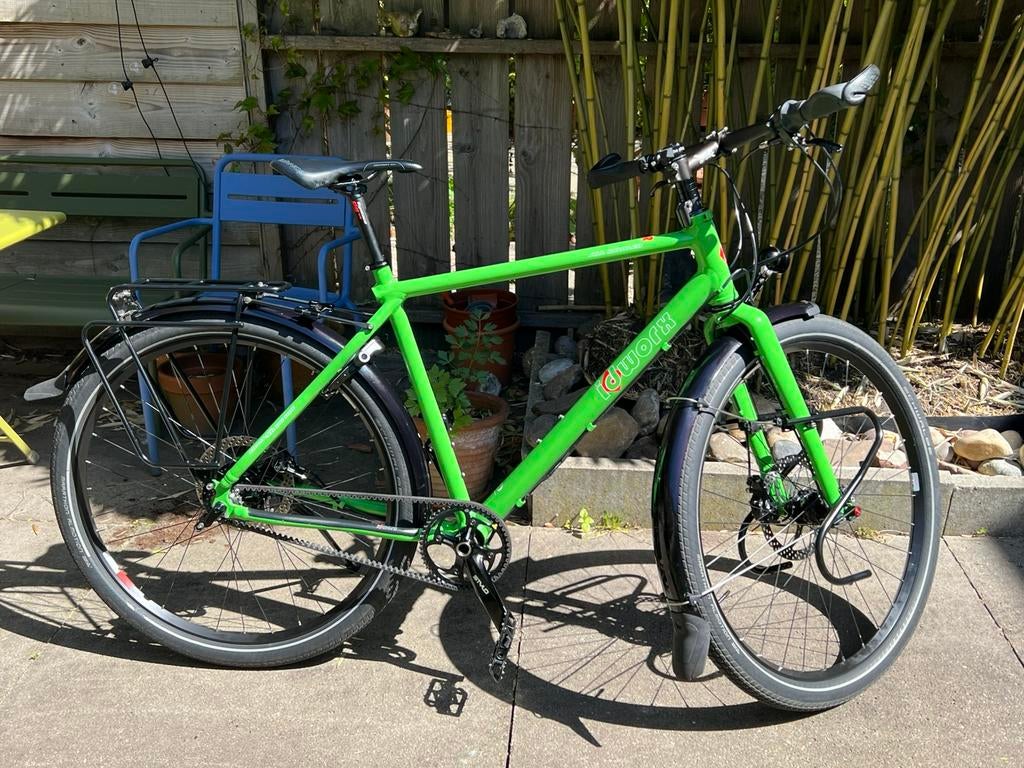 Idworx All Rohler L 56cm, Gates riem, Rohloff, Hope remmen, 28 inch, 10 tot 15 versnellingen, Zo goed als nieuw, Schijfrem