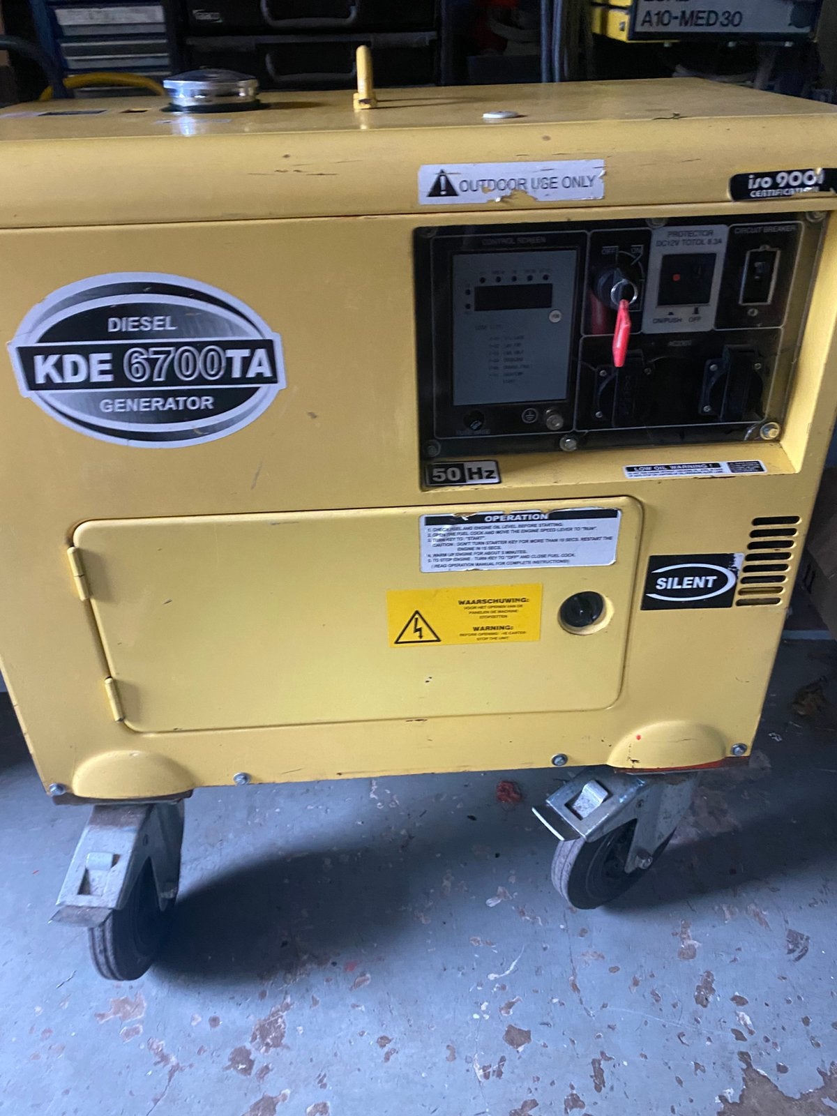 Kipor KDE 6700TA diesel, Ophalen, Gebruikt