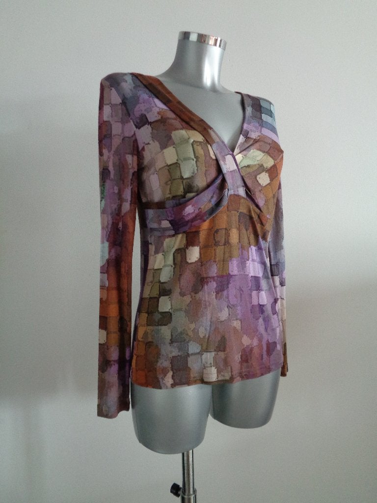 Caroline Biss longsleeve viscose, maat 42, nieuw, Verzenden, Paars, Maat 42/44 (L), Nieuw