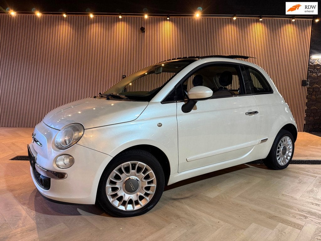 Fiat 500 1.2 | Parelmoer | Schuifdak | Carplay, Auto's, USB, Stof, Gebruikt, 1242 cc