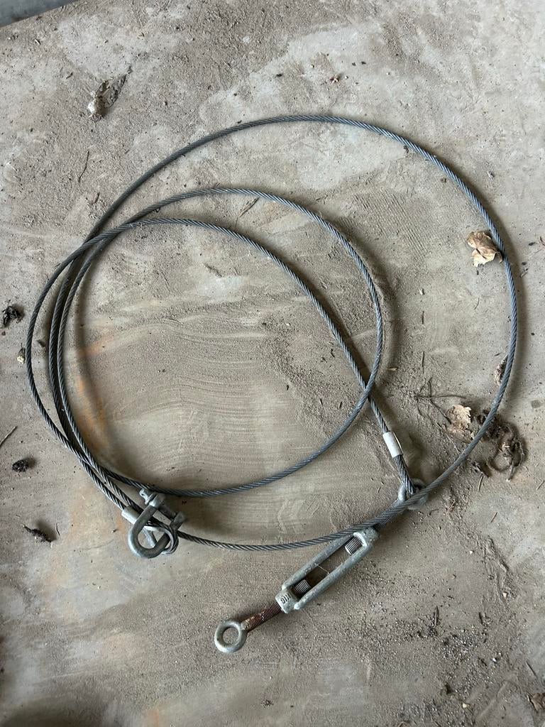 Stalen kabel met spanner en haken, Ophalen of Verzenden, Gebruikt, 250 mm of meer, Overige typen