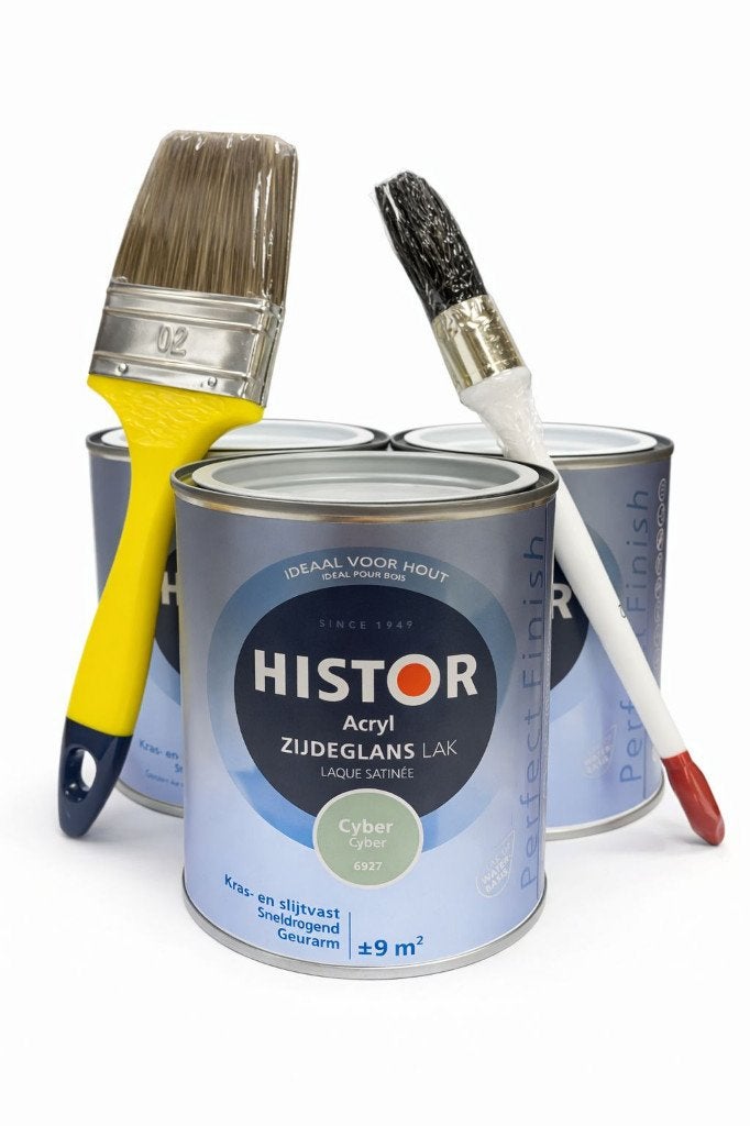 Histor Acryl Zijdeglans 6927 - SET 3 x 0,75 l – nieuw