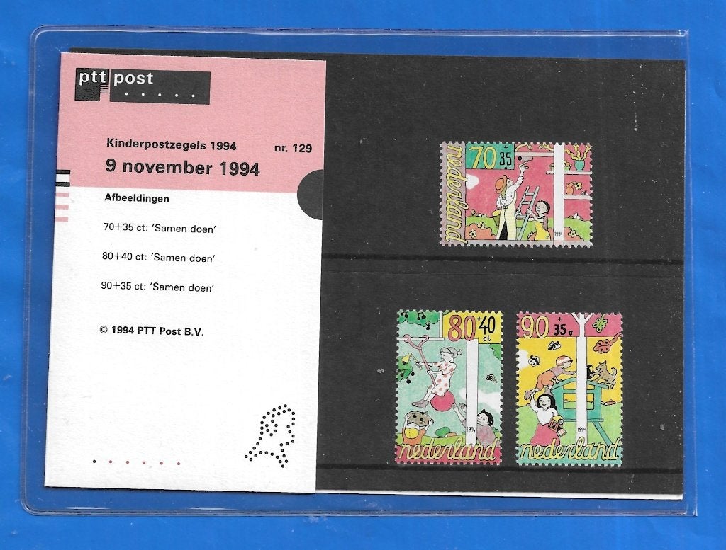 Kinderpostzegels 1994 Samen Doen - Postzegelmapje 129, Verzenden, Na 1940, Postfris