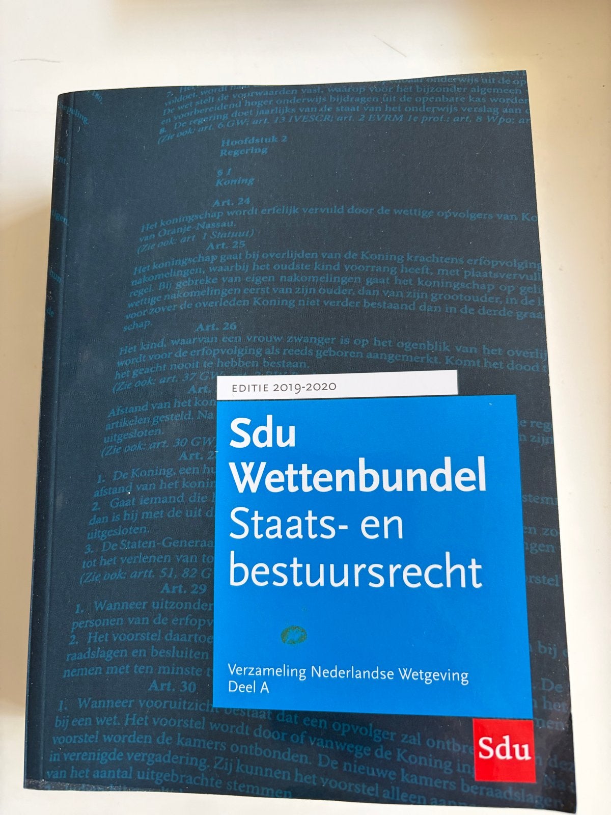 Sdu Wettenbundel Staats- en bestuursrecht 2019-2020, Boeken, Ophalen of Verzenden, Gamma, Zo goed als nieuw, HBO