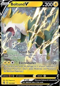 Pokemon - Boltund V (FST 103) Ultra rare.., Ophalen of Verzenden, Nieuw, Losse kaart, Foil
