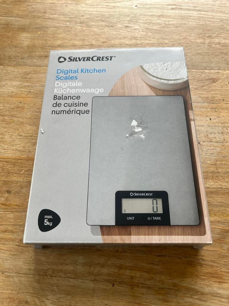 Nieuw in doos SilverCrest Digitale Keukenweegschaal Max 5kg, Minder dan 10 kg, Keukenweegschaal, Nieuw, Ophalen of Verzenden